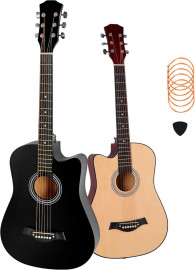 HOLTTER Violo Clssico Acstico para Iniciantes Destros Seis Cordas de Ao Acabamento Fosco Violo Tradicional Seis Cordas (Preto)
