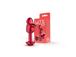 Plug Vermelho P�nis com Pedra Vermelha Lite 8,2 x 2,86cm - Sexy Fantasy