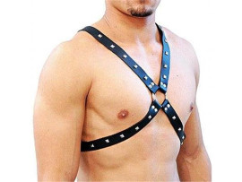 Arreio masculino em couro ajustvel - Hot Brasil