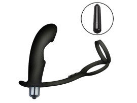 Vibrador de Pr�stata em Silicone com Anel Duplo / � Pilha