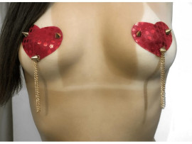 Nipple Cover (Cobertor de Mamilos) Sensa��o Cora��o com Correntes - Hot Brasil
