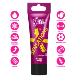 Gel Excitante 10 Sensa��es X Sensations 18g - For Sexy