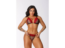 Conjunto Cora��o Ardente - Tallyta Lingerie