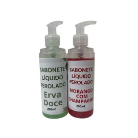 Sabonete L�quido Perolado Com Porta Sabonete Em V�lvula 200Ml