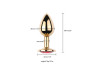 Plug Anal de Ao - Redondo Dourado - Tamanho P
