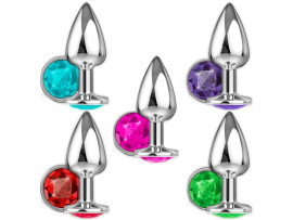 Plug de Metal com Joia Tamanho Pequeno (7,0 cm)