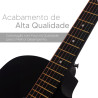 HOLTTER Violo Clssico Acstico para Iniciantes Destros Seis Cordas de Ao Acabamento Fosco Violo Tradicional Seis Cordas (Preto)
