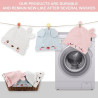 DOKMA Conjunto de chapus infantis de algodo orgnico com design de orelhas de animais fofos, gorros para bebs meninos e meninas de 0 a 6 meses, rosa, rosa, 3-6 Meses