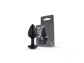 Plug Preto M Cravejado Pedra Preta Lite 8 x 3,37cm - Sexy Fantasy