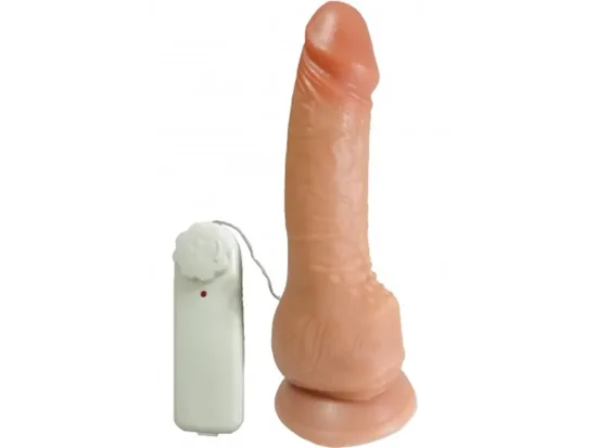 Pr�tese massageador com vibrador 16 x 3,5 cm - Prazer e Cia