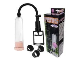 Bomba peniana manual - com 3 an�is + vagina de silicone