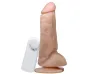 Pr�tese 18 x 4,5 cm com escroto, ventosa e vibrador externo - Soulsex