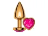 Plug Anal Unique Gold em Formato de Cora��o - La Pimienta