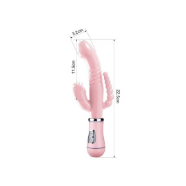 Vibrador De Ponto G, Clit�ris E �nus - Jelly - Recarreg�vel - 3 Em 1 (12 Vibra��es)