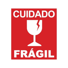 20 Adesivos Cuidado Fr�gil 5X5Cm