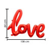 Balo Metalizado Love 108 X 64 Cm Vermelho