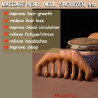 Pente de massagem Pente Loc Pente de madeira para couro cabeludo, massageador de cabea de madeira, pente Gua Sha para mulheres, pente de sndalo para homens