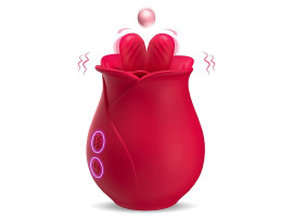 Estimulador Clitoriano em formato de Rosa com 10 modos de vibrao e vai e vem -Youvibe - Importado