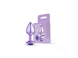 Plug Roxo M com Pedra Roxa Lite 8 x 3,37cm - Sexy Fantasy