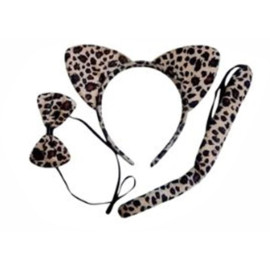 Kit Animais (3 Pe�as: Tiara, Rabo E Gravata) pra Fantasias