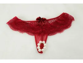 Calcinha tailandesa (com p�rolas) de tecido - Le Rouge