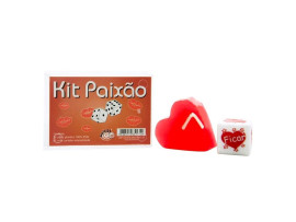 Kit paix�o (vela + dado er�tico) - Divers�o ao cubo