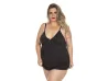 Camisola Dantele fechada Plus Size (GG) - Pimenta Sexy