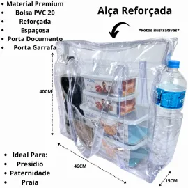 Bolsa Jumbo Sacola Transparente Para Presidio Grande Forte