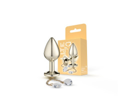 Plug Dourado M com Pingente Lite 8 x 3,37cm - Sexy Fantasy