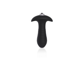 Plug anal emborrachado Spiral com vibrador