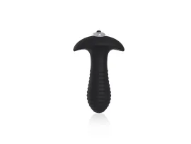 Plug anal emborrachado Spiral com vibrador