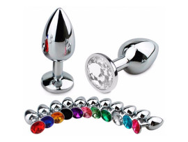 Plug de Metal com Joia Tamanho Grande (9,5 cm)