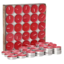 50 Velas Rechaud Decora��o Vermelha 3,5Cm