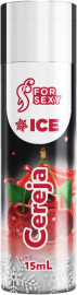 Gel para Massagem Corporal Comestvel Cereja Ice 15ml For Sexy