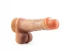 Pr�tese Real Dick Ultra Real�stico Com Escroto e Ventosa 18 x 4,4cm - Sexy Fantasy