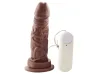 Pr�tese 15,4 x 4 cm c/ Ventosa e Vibrador Externo - �xtase