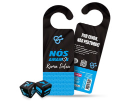 Par de Dados e Aviso de Porta Gay - Divers�o ao cubo