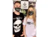 M�scara de prote��o 100% algod�o estampada - Santt