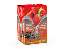 Gel comest�vel Fruit Sexy Morango com Champagne - 40 ml - Intt