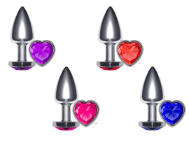 Plug Anal Unique Silver em Formato de Cora��o - La Pimienta