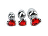 Plug de Metal com Joia em Formato de Corao Tamanho Grande (9,4 cm)