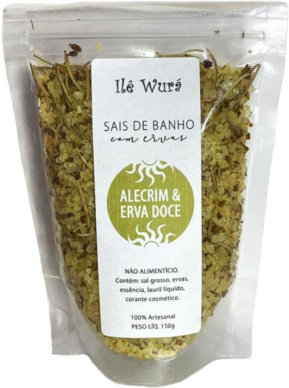 Sais de banho ALECRIM COM ERVA DOCE Il Wur com Essncia e Espumante para Chuveiro/Banheira