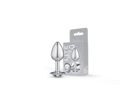 Plug Prata P com Pedra Cristal Lite 6,8 x 3,2cm - Sexy Fantasy