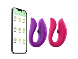 Vibrador de Casal com Pulsao  Longa distncia APP