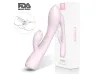 Vibrador com estimulador de Ponto G e clit�ris recarreg�vel Fanny - Importado