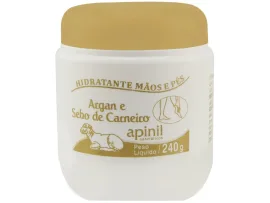 Creme hidratante para p�s, m�os e cotovelos sebo de carneiro 240g - Apinil