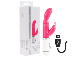 Vibrador Ponto G em Jelly Duplo Recarreg�vel - VibraToy
