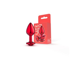 Plug Vermelho M com Pedra Vermelha Lite 8 x 3,37cm - Sexy Fantasy