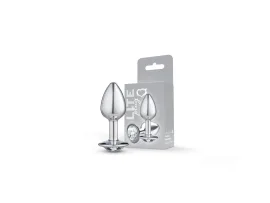 Plug Prata P com Pedra Cristal Lite 6,8 x 3,2cm - Sexy Fantasy
