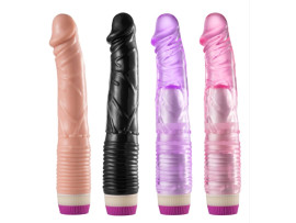 Pr�tese real�stica (21 x 4 cm) com vibrador interno - Linha Essence - VibraToy